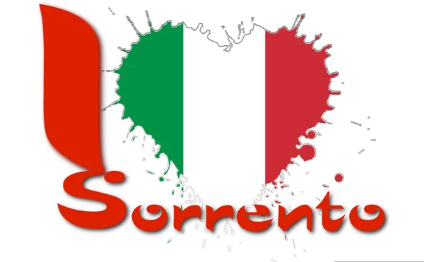 Eu amo Sorrento — Fotografia de Stock