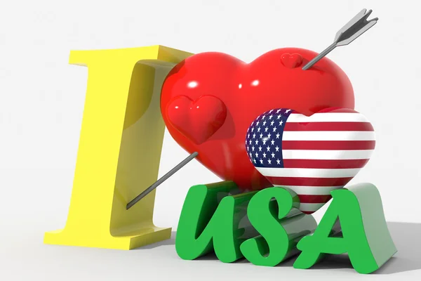 I love USA — Stock Photo, Image