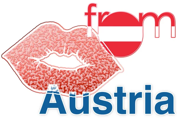 Kiss from Austria — Stock Photo, Image