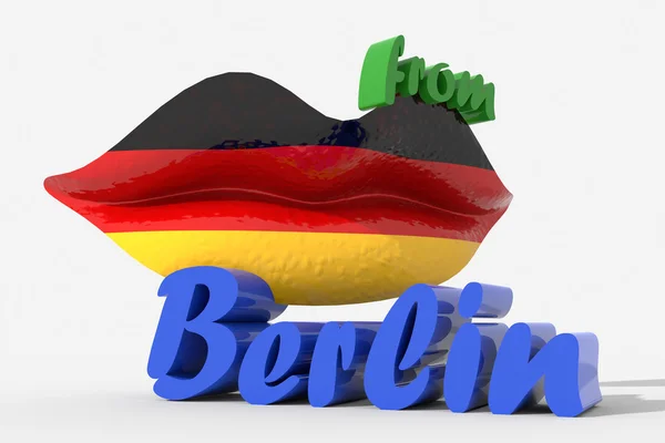 Kiss from Berlin — Stock Photo, Image