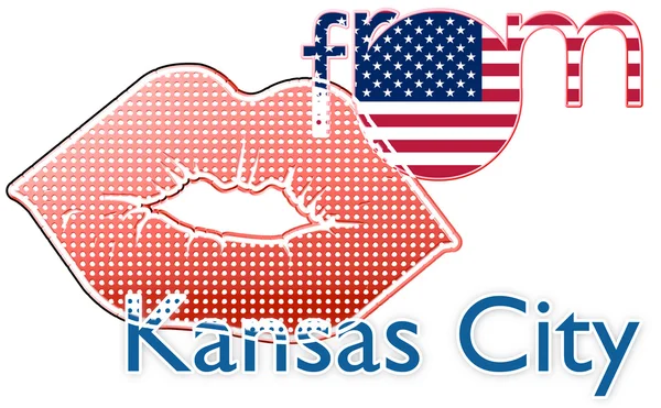 Kiss from Kansas City — Stock Photo, Image