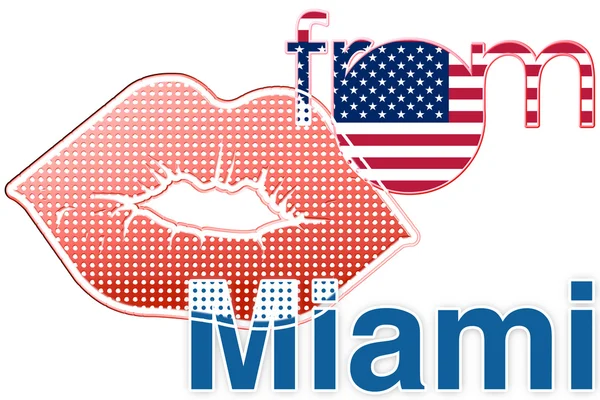 Beijo de Miami Fotografia De Stock