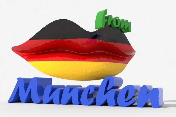 Kiss from Munchen — Stock Photo, Image