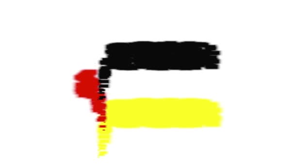Alemania Animación de bandera con carga en movimiento — Vídeos de Stock