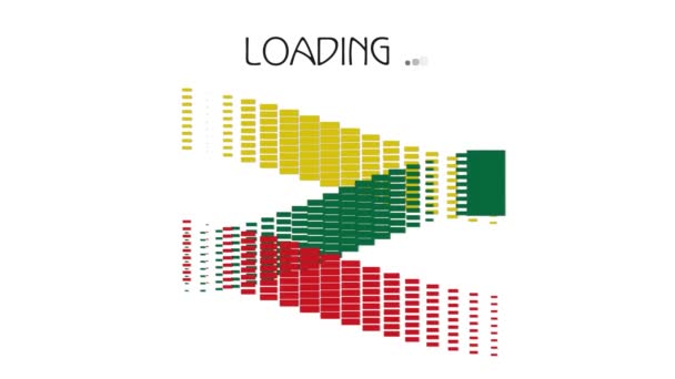 Lituanie Animation du drapeau avec chargement mobile 