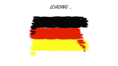 Yükleme hareket ile Almanya bayrağı
