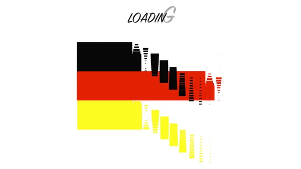 Deutschland-Fahne mit beweglicher Verladung — Stockfoto