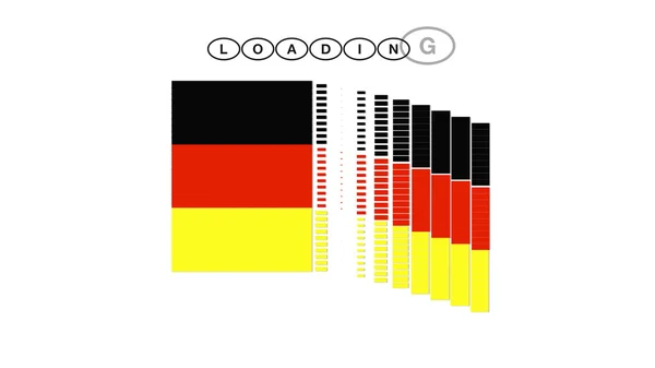 Drapeau Allemagne avec chargement mobile — Photo