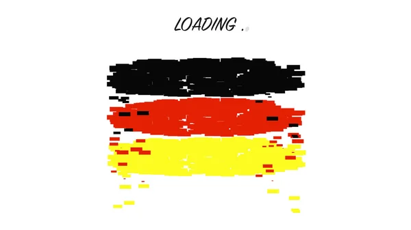Bandeira da Alemanha com carregamento em movimento Imagens Royalty-Free