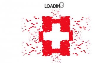 Yükleme hareketli animasyon İsviçre bayrağı