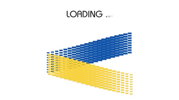 Animation Pavillon Ukraine avec chargement mobile 