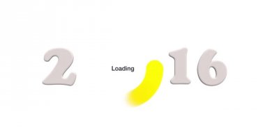 Yeni yıl 2016 yükleme animasyon