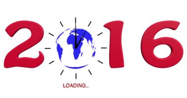 Yeni yıl 2016 yükleme animasyon