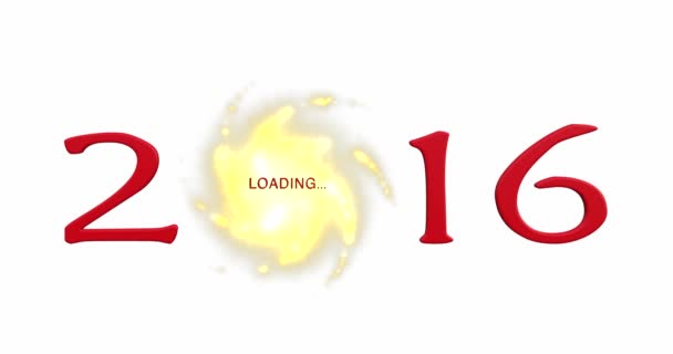 Animation Loading New Year 2016 — Stock Video