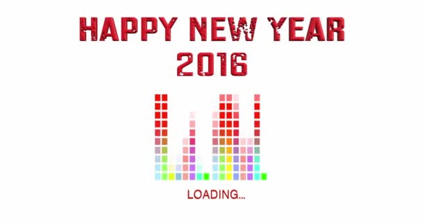 Animation Loading New Year 2016 — Stock Video