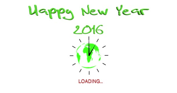 Animation Loading New Year 2016 — Stock Video