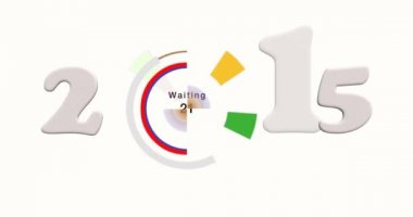Yeni yıl 2016 bekleyen animasyon