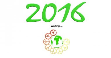 Yeni yıl 2016 bekleyen animasyon