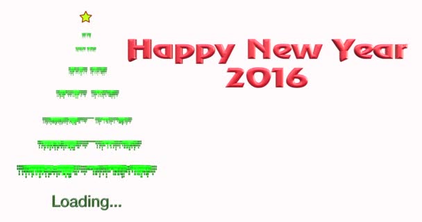 Animatie Happy New Year 2016 — Stockvideo