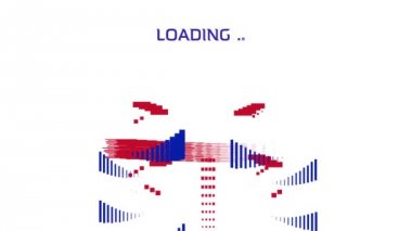 Yükleme hareketli animasyon İngiltere bayrağı