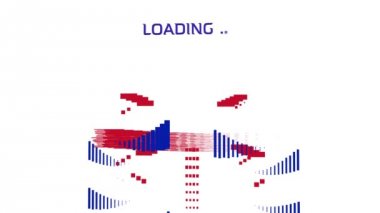 Yükleme hareketli animasyon İngiltere bayrağı