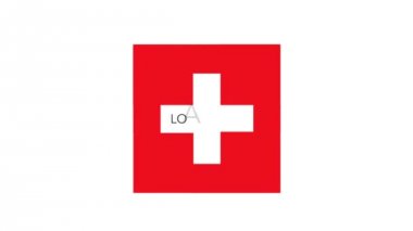 Yükleme hareketli animasyon İsviçre bayrağı