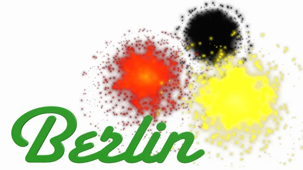 Фейерверки Берлина — стоковое фото