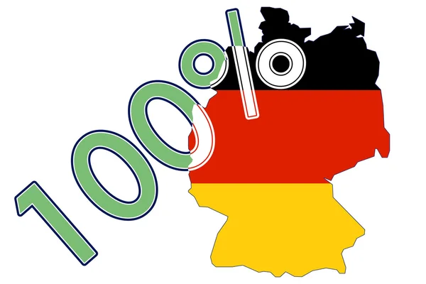 100% Germany — Zdjęcie stockowe