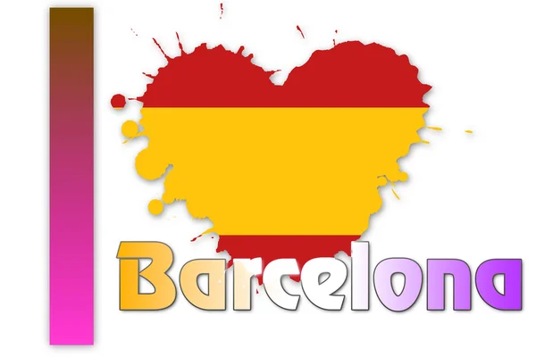 Kocham barcelona — Zdjęcie stockowe