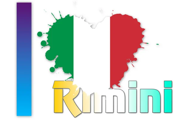 Uwielbiam Rimini — Zdjęcie stockowe