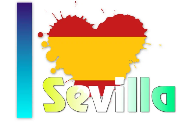 Én szeretem a Sevilla — Stock Fotó