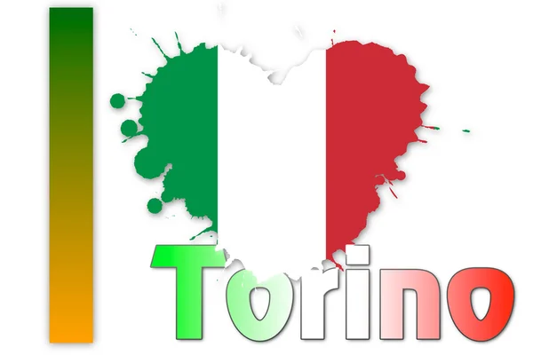 Uwielbiam Torino — Zdjęcie stockowe