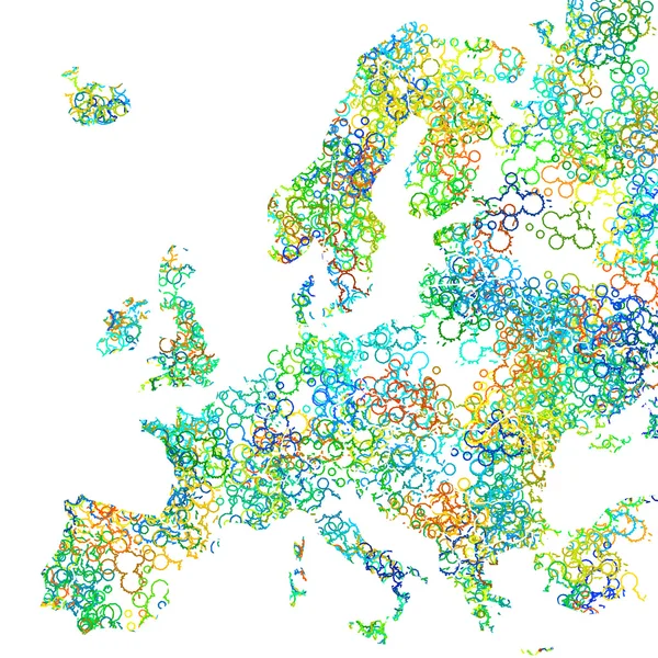 Europa 3d texturschema — Stockfoto