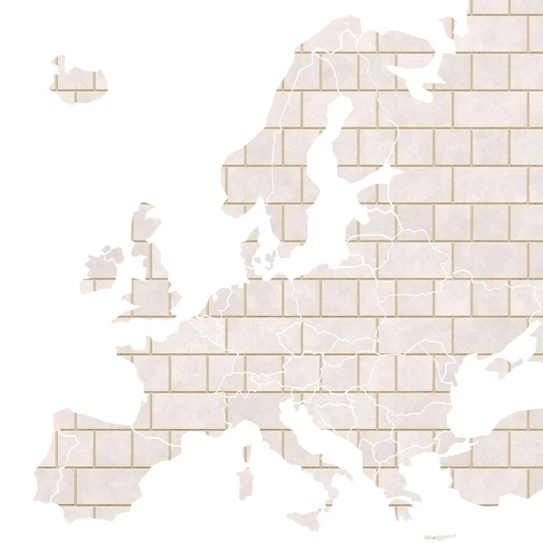 Mapa de textura de Europa 3D — Foto de Stock