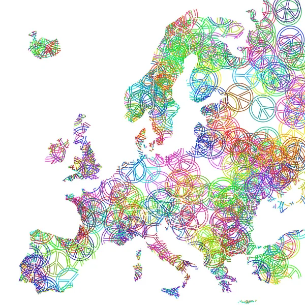 Europe 3d doku eşlemi — Stok fotoğraf
