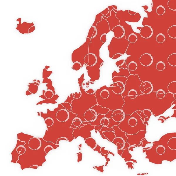 Europie 3d mapy tekstury — Zdjęcie stockowe