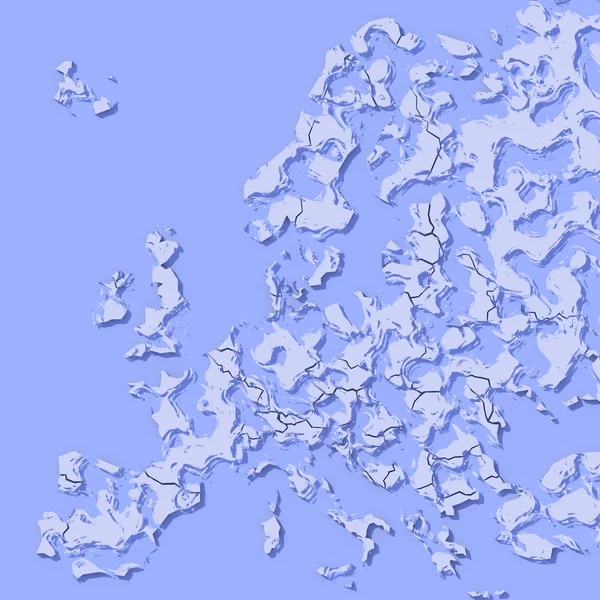 Mapa de textura de Europa 3D — Foto de Stock