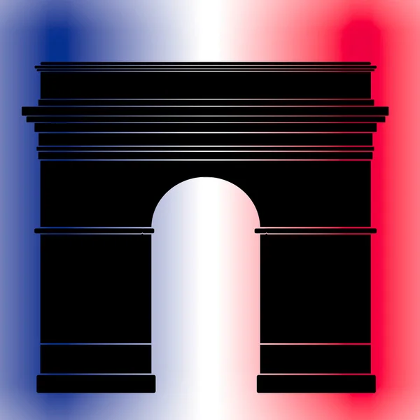 Arc de Triomphe Fransa renkleri — Stok fotoğraf