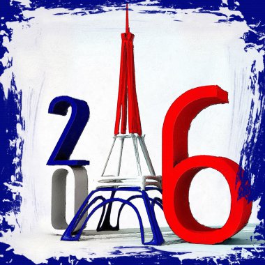 Paris mutlu yeni yıl 2016 grunge