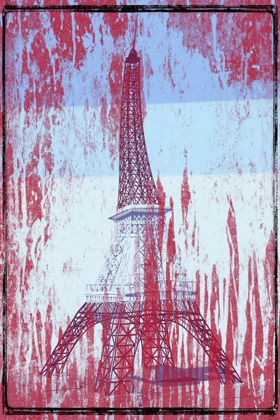 Torre Eiffel 3D grunge — Stockfoto
