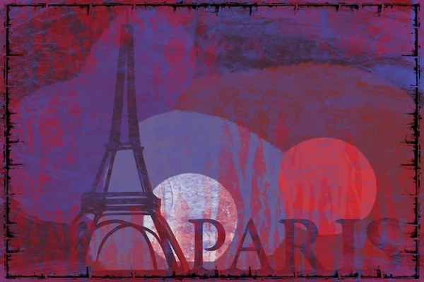 Torre Eiffel 3D grunge — Stok fotoğraf