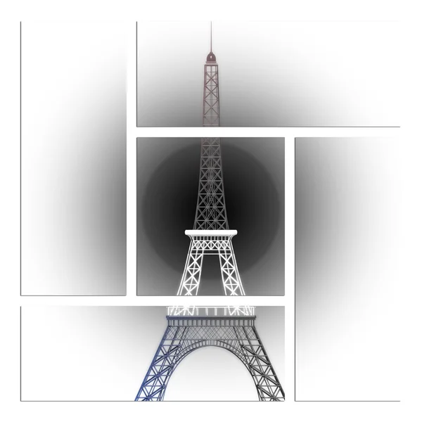 Torre Eiffel 3D grunge — Stockfoto