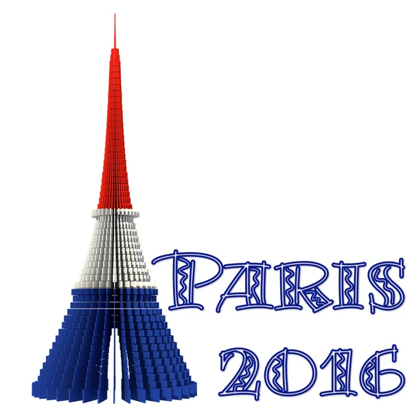 Torre Eiffel Paris Árbol de Navidad 2016 — Foto de Stock