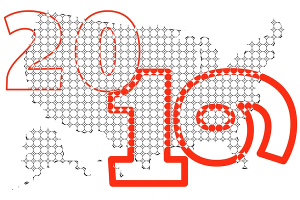 Mapa Usa 2016 projekt — Zdjęcie stockowe