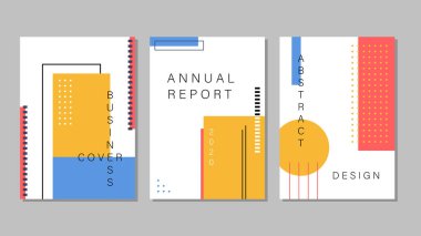 Soyut geometrik şekilli kapak tasarım vektörü.