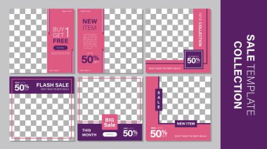 Promosyon satışı için şablon koleksiyonu. Sosyal medya paylaşımı, internet ve internet için düzenlenebilir pankart. Kara Cuma bayramı etkinliği.