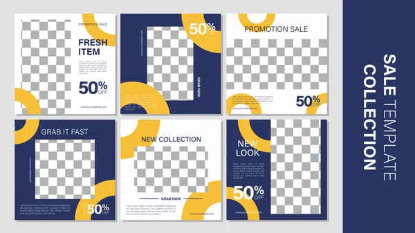 Sale Template Collection Promotion Sale Editierbares Banner Für Präsentation Web — Stockvektor