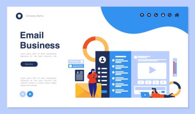 Web sitesi ve mobil web sitesi geliştirme için iş veya finans kavramına sahip web sayfası tasarımı. Web sitesi tasarım vektör çizimi. Düzenleyebiliyor ya da özelleştirebiliyor.
