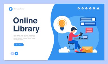 Web sitesi ve mobil web sitesi geliştirme için iş veya finans kavramına sahip web sayfası tasarımı. Web sitesi tasarım vektör çizimi. Düzenleyebiliyor ya da özelleştirebiliyor.