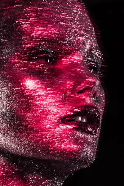 Güzellik kırmızı glitter ile